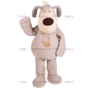 BIGGYMONKEY™ Mascot Costume Beige Dog With Big Brown Nose -