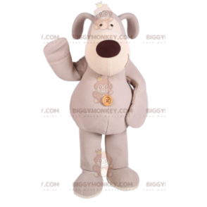 BIGGYMONKEY™ Costume da mascotte Cane beige con grosso naso