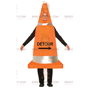Traffic Cone Man BIGGYMONKEY™ maskotkostyme - Menneskelige maskoter - BIGGYMONKEY_011830 - BiggyMonkey.com