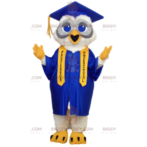 BIGGYMONKEY™-mascottekostuum met gigantische grijze en witte
