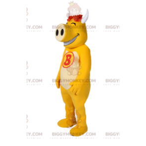 Very Funny Yellow Pig BIGGYMONKEY™ Mascot Costume -