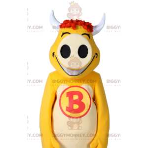 Very Funny Yellow Pig BIGGYMONKEY™ Mascot Costume -