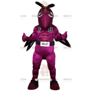 Original and dynamic fuchsia wasp BIGGYMONKEY™ mascot costume -
