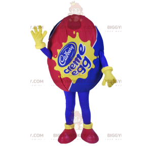 Costume de mascotte BIGGYMONKEY™ d'œuf en chocolat, couleur