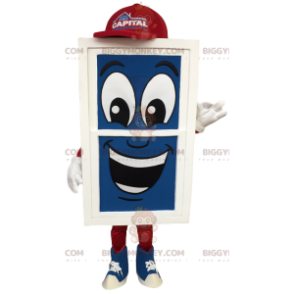 Blått, vitt och rött jättefönster BIGGYMONKEY™ maskotdräkt - Oklassificerade maskot - BIGGYMONKEY_011859 - BiggyMonkey.com