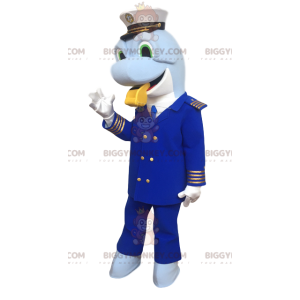 Costume da mascotte Dolphin BIGGYMONKEY™ Costume da capitano -