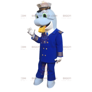 Dolphin BIGGYMONKEY™ Mascot Costume Captain Costume -