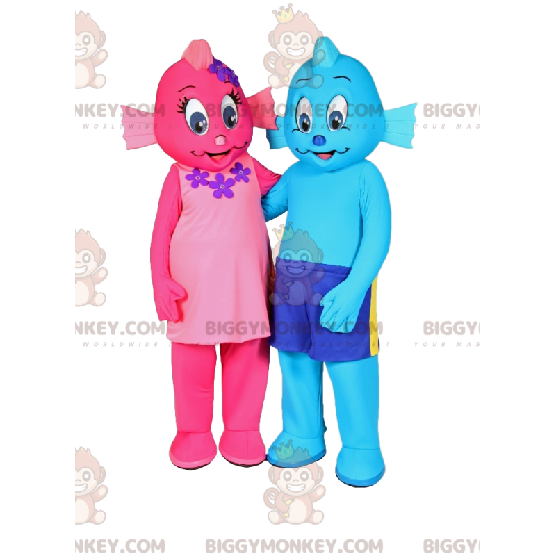 Dos mascotas Fishman rosa y azul de BIGGYMONKEY™ - Dos mascotas Fishman rosa y azul de BIGGYMONKEY™ -