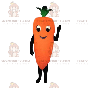 Costume da mascotte BIGGYMONKEY™ con carota sorridente gigante