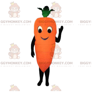 Costume de mascotte BIGGYMONKEY™ de carotte géante et souriante
