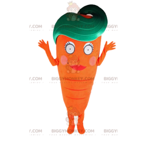 Costume de mascotte BIGGYMONKEY™ de carotte coquette et