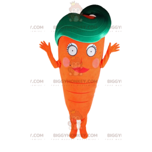 Flirtatious and quirky carrot BIGGYMONKEY™ mascot costume -