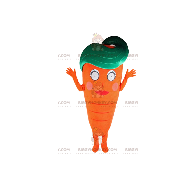 Costume da mascotte BIGGYMONKEY™ carota civettuola e Costume da mascotte BIGGYMONKEY™ carota civettuola e