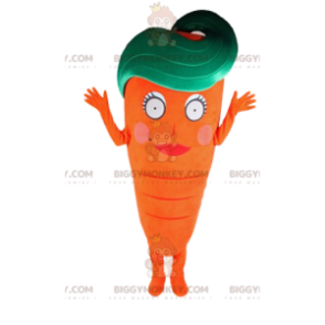 Flirtatious and quirky carrot BIGGYMONKEY™ mascot costume -