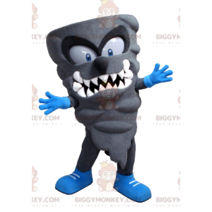 Costume de mascotte BIGGYMONKEY™ d'éclair de tourbillon gris de