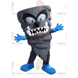 Gray Monster Gray Swirl Lightning BIGGYMONKEY™ Mascot Costume -