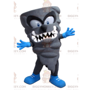Grijs Monster Grey Swirl Lightning BIGGYMONKEY™ mascottekostuum