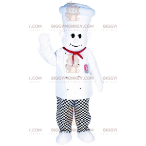 Chef BIGGYMONKEY™ Mascot Costume and White Toque -