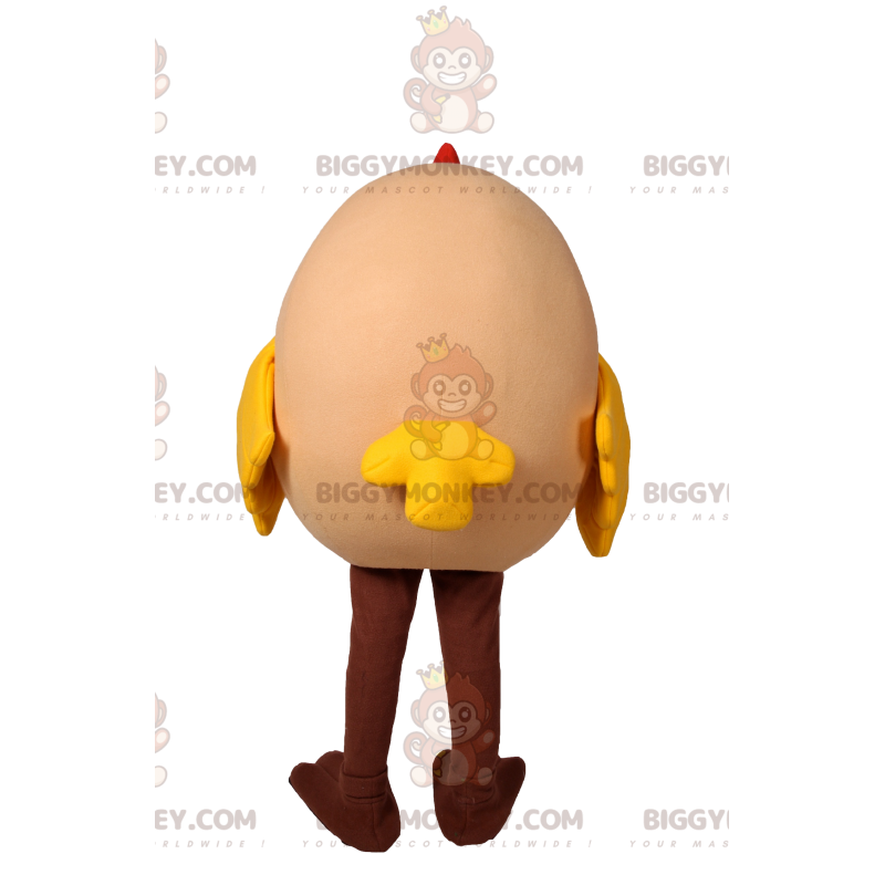 Super iloinen ja hessu Chicken Egg BIGGYMONKEY™ maskottiasu - Ruoan maskotti - BIGGYMONKEY_011872 - BiggyMonkey.com