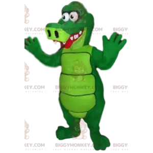 Rolig Neon Green Aligator BIGGYMONKEY™ maskotdräkt -
