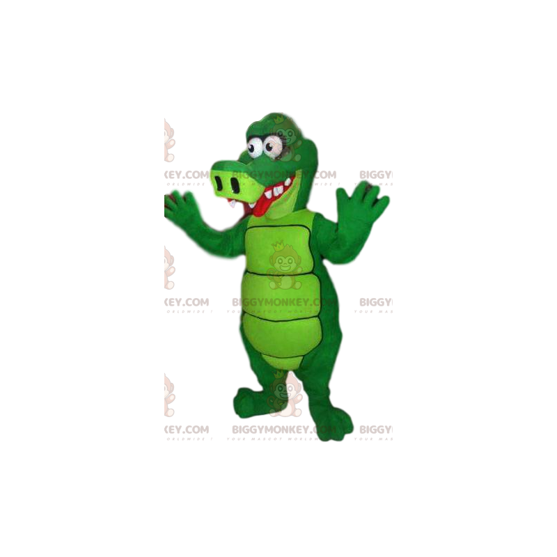 Funny Neon Green Aligator BIGGYMONKEY™ Mascot Costume -