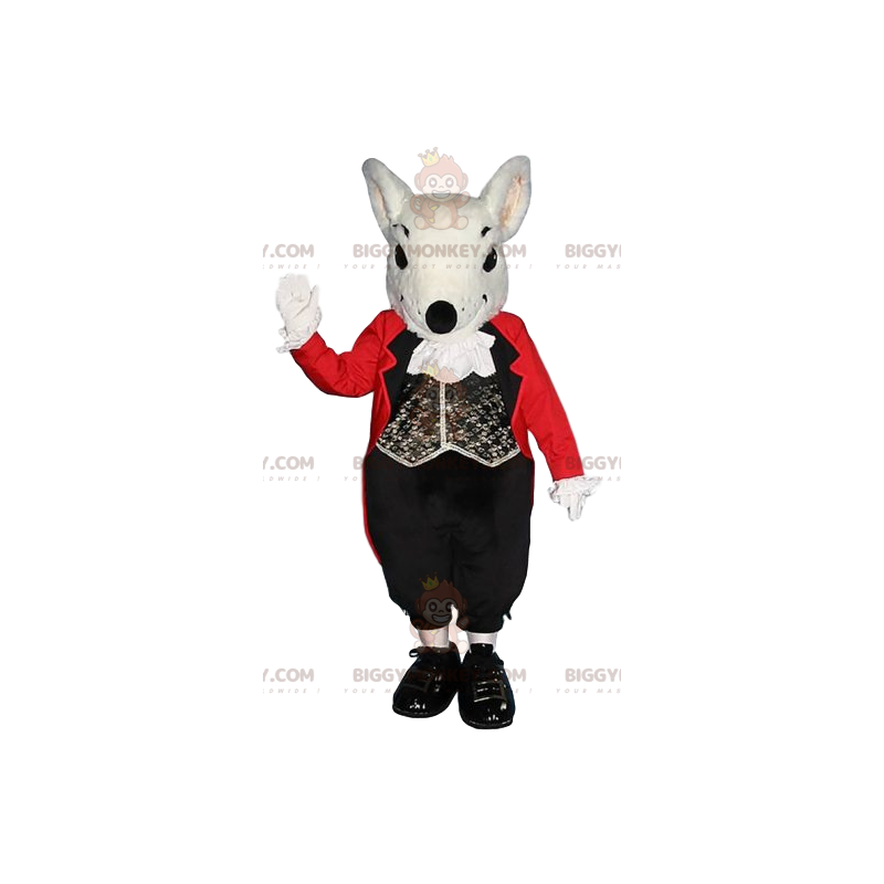 BIGGYMONKEY™ Mascottekostuum voor kleine grijze rat met valetkostuum - Muis mascotte - BIGGYMONKEY_011879 - BiggyMonkey.com
