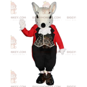 BIGGYMONKEY™ Mascottekostuum voor kleine grijze rat met valetkostuum - Muis mascotte - BIGGYMONKEY_011879 - BiggyMonkey.com