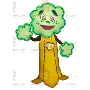 BIGGYMONKEY™ Disfraz de mascota de árbol marrón amarillo verde