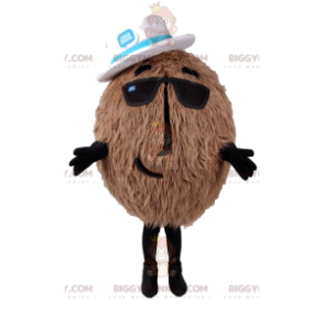 Traje de mascote Coconut BIGGYMONKEY™ com chapéu branco - Mascote de comida - BIGGYMONKEY_011887 - BiggyMonkey.com