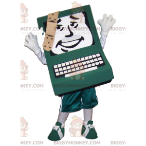 Computer BIGGYMONKEY™ Mascot Costume with Head Bandage -