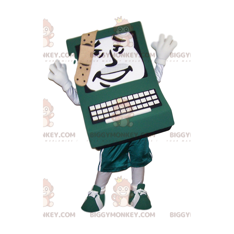Computer BIGGYMONKEY™ Mascot Costume with Head Bandage -