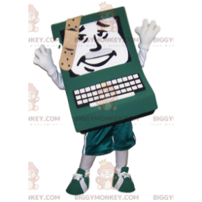 Computer BIGGYMONKEY™ Mascot Costume with Head Bandage -