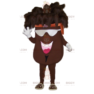 Στολή μασκότ Giant Brown Bean BIGGYMONKEY™ με πρωτότυπο