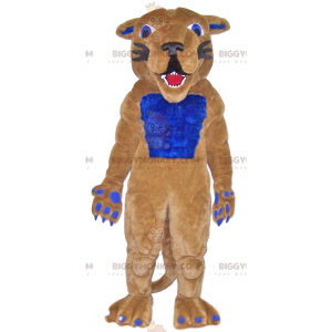 Disfraz de mascota BIGGYMONKEY™ de felino beige y azul