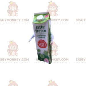 Green and White Milk Brick BIGGYMONKEY™ Mascot Costume -