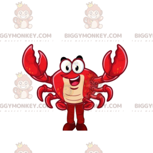 Meget sjov rød krabbe BIGGYMONKEY™ maskotkostume -