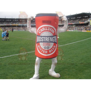 Disfraz de mascota de lata de cerveza roja gigante BIGGYMONKEY™