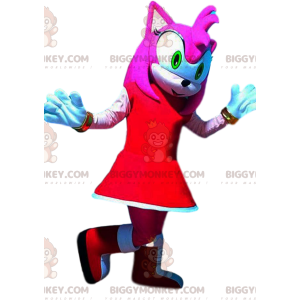 BIGGYMONKEY™ Costume da mascotte Amy Rose, la sposa di Sonic