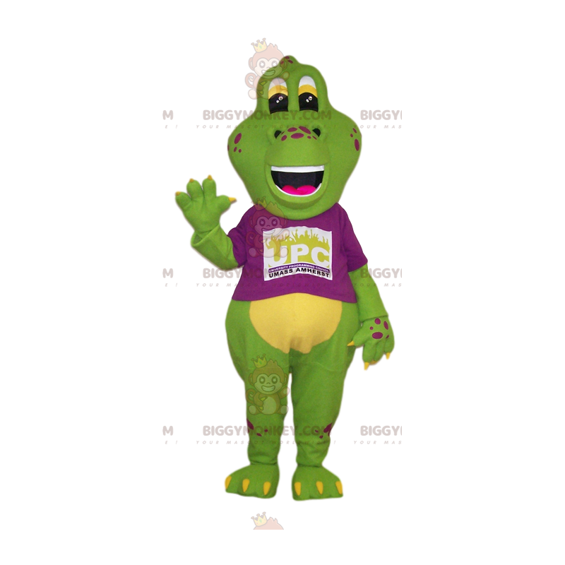 Costume da mascotte Big Green Lizard BIGGYMONKEY™ con jersey Costume da mascotte Big Green Lizard BIGGYMONKEY™ con jersey