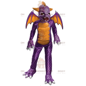 Meget truende lilla og gule djævel BIGGYMONKEY™ maskotkostume - Menneskelige maskoter - BIGGYMONKEY_011922 - BiggyMonkey.com