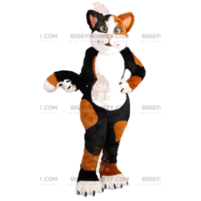 Very Cute Red and Black Cat BIGGYMONKEY™ Mascot Costume –