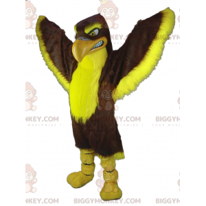 Kæmpe brun og gul Eagle Vulture BIGGYMONKEY™ maskotkostume - Fuglemaskot - BIGGYMONKEY_01379 - BiggyMonkey.com