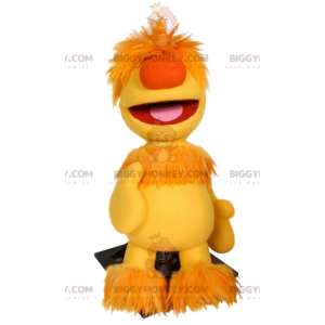 Traje de mascote de homem amarelo BIGGYMONKEY™ com penteado