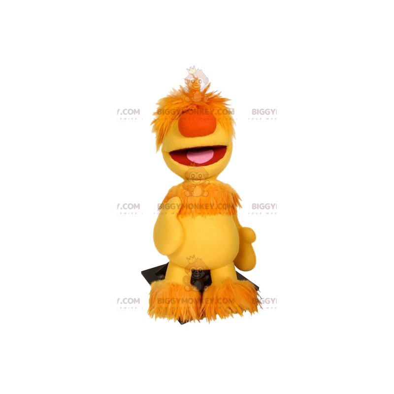 Costume de mascotte BIGGYMONKEY™ de bonhomme jaune avec une Costume de mascotte BIGGYMONKEY™ de bonhomme jaune avec une