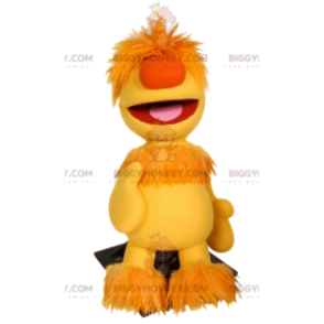 BIGGYMONKEY™ Yellow Man Mascot Costume With Fun Hairstyle –