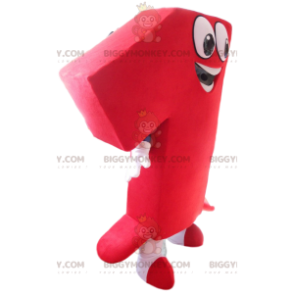 Very Smiling Red Number 1 BIGGYMONKEY™ Mascot Costume - Unclassified mascots - BIGGYMONKEY_011930 - BiggyMonkey.com