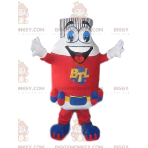 Komiczny czerwono-niebieski kostium maskotki BIGGYMONKEY™ -