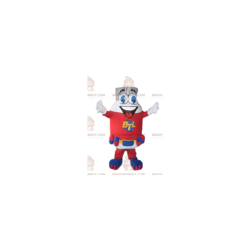 Komiczny czerwono-niebieski kostium maskotki BIGGYMONKEY™ - Komiczny czerwono-niebieski kostium maskotki BIGGYMONKEY™ -