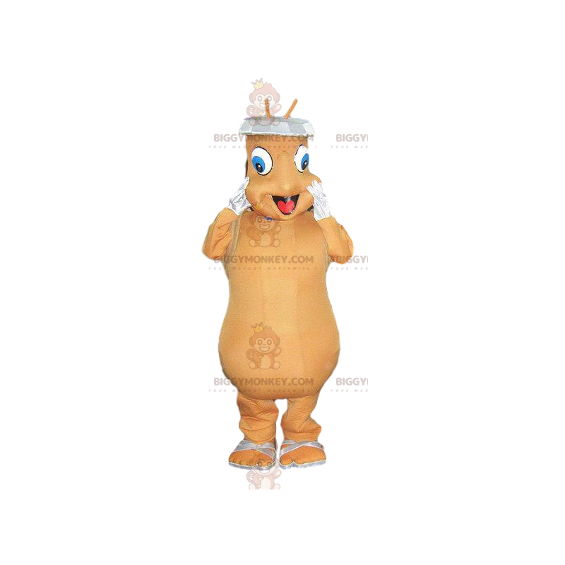 Lief beige BIGGYMONKEY™-mascottekostuum met insecten - Lief beige BIGGYMONKEY™-mascottekostuum met insecten -