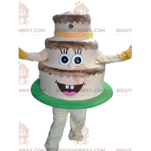 3-tasoinen kermakakku BIGGYMONKEY™ maskottiasu - Biggymonkey.com